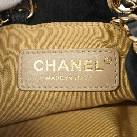 Chanel Shoulder Bag Matelasse Velour Black Champagne Gold Hardware Women - Picture 5 of 10